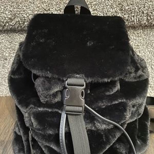 Fur mini backpack